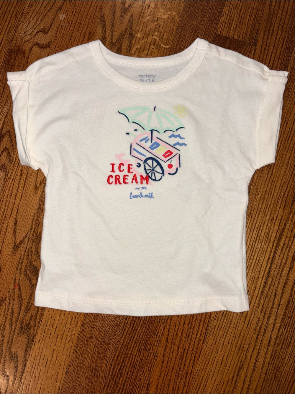 Carter's White 'Ice Cream' Graphic Kids Tee 3T